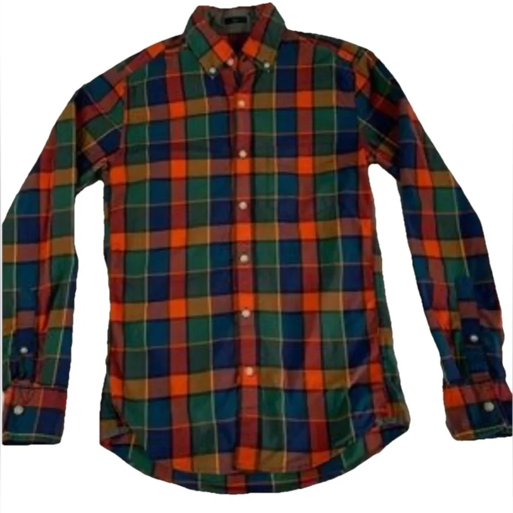 J. Crew Men's Multicolor Plaid Casual Shirt